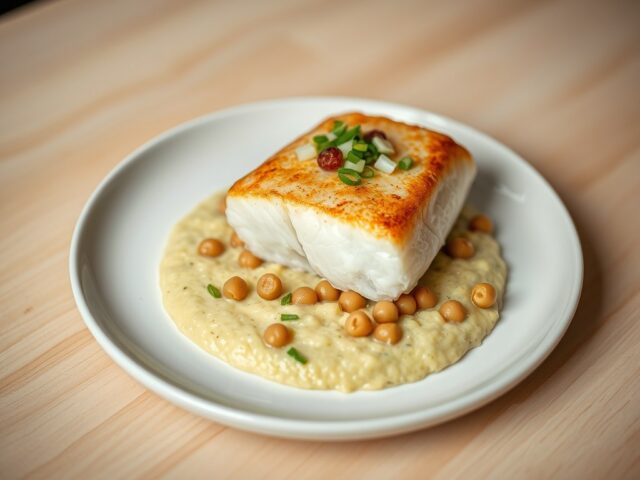Kabeljauw met preipolenta