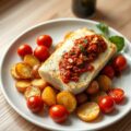 Kabeljauw met rode pesto