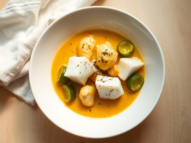 Kabeljauwcurry met courgette