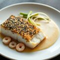 Kabeljauwfilet in een krokant jasje van sesamzaad