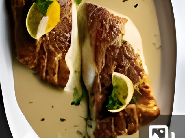 Kabeljauwfilet met bacon in witte-wijn-pernodsaus