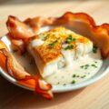 Kabeljauwfilet met ontbijtspek