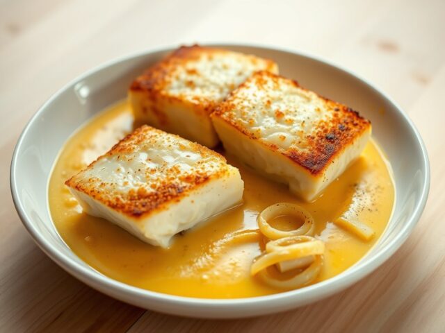 Kabeljauwfilets met kerrie