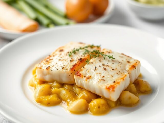 kabeljauwgratin met prei