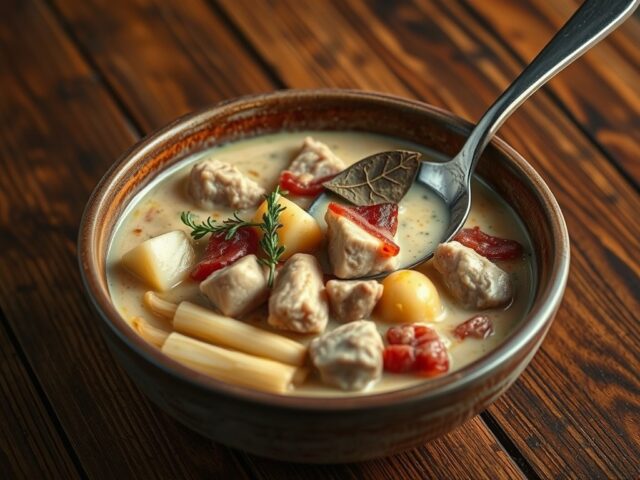 Kalfsblanquette met bier en witloof