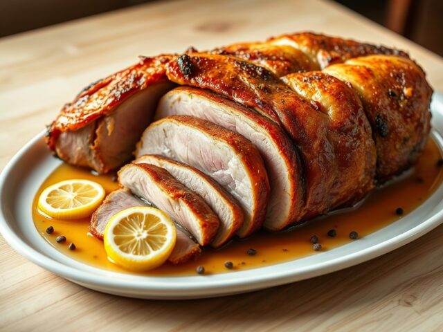 Kalfsgebraad in citroenmarinade