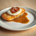 Kalfskotelet met mozzarella,ham en marsalasaus