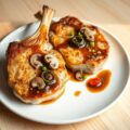 Kalfskoteletjes met shiitake-jus