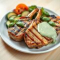 Kalfskoteletten met basilicumsaus