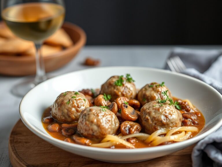 Kalfsragout met gehaktballetjes
