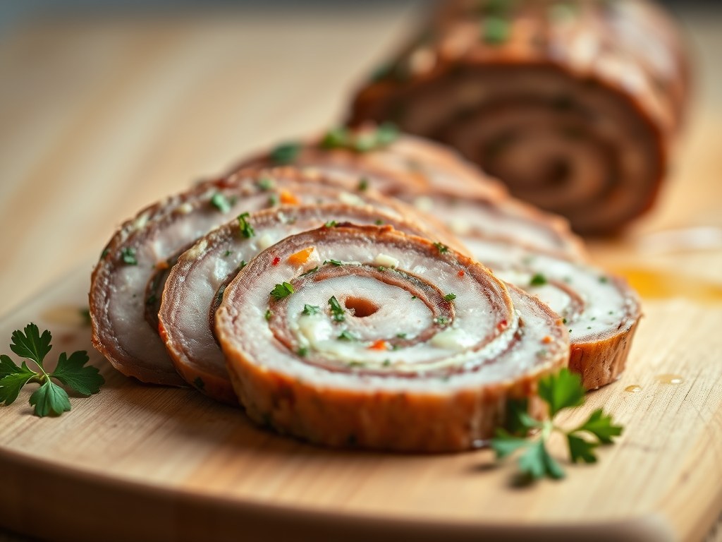 Kalfsrollade, AI-gegenereerde illustratie