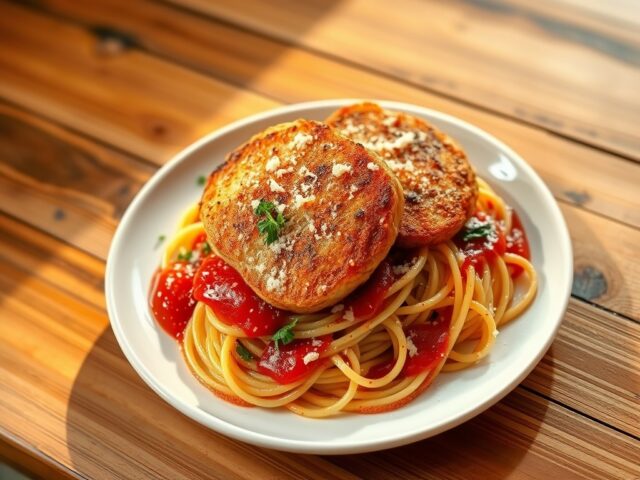 Kalfsschnitzels met tomatensaus