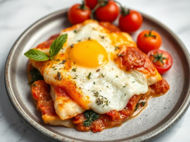 Kalfsvlees Parmigiana met trostomaat