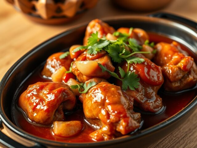 Kalkoen met laos saus