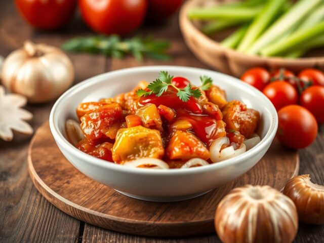 Kalkoen met laos saus — AI-gegenereerde illustratie