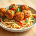 Kalkoenballetjes met Thaise noedels