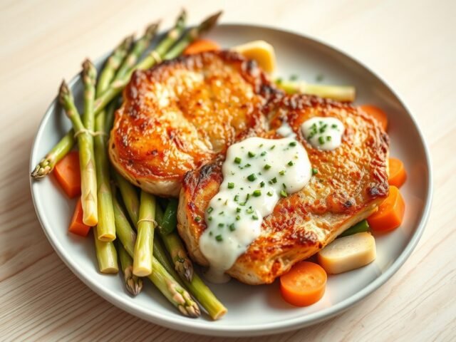 Kalkoenkarbonaden met asperges