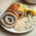 Kalkoenrollade met gestoomde savooikool