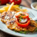 Kalkoenschnitzel met paprika en ui