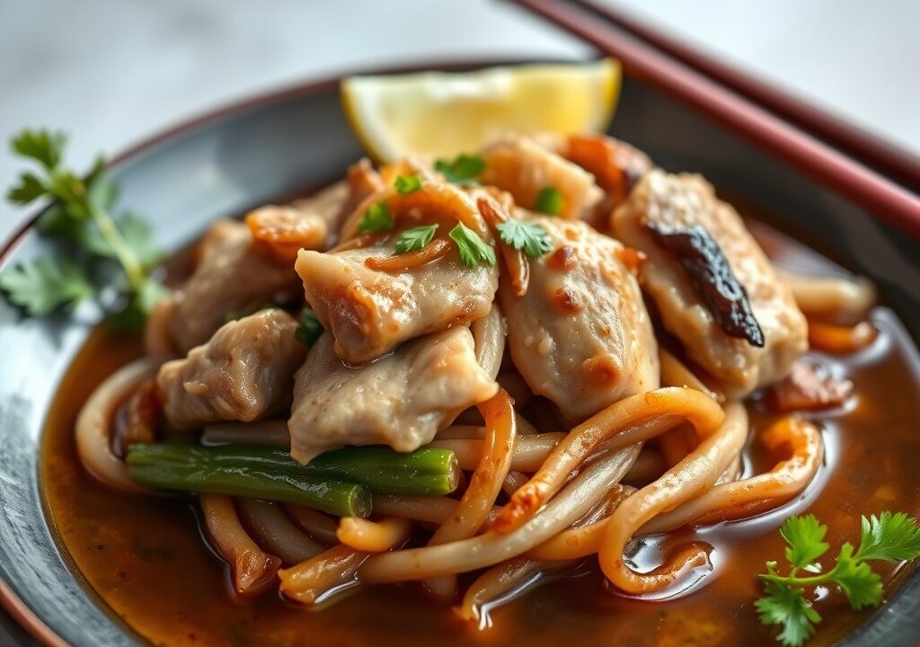 Kambing makassar (geitenvlees gerecht) — AI-gegenereerde illustratie