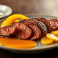Kangoeroefilet met mangosaus