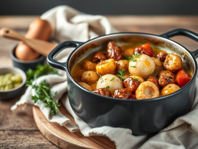 Kapucijners met zoetzure piccalillysaus