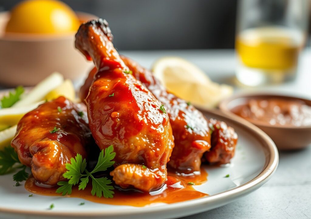 Karbo – Kip uit Ahornstroop Marinade, AI-gegenereerde illustratie
