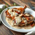Karbonaden met cantharellen in roomsaus
