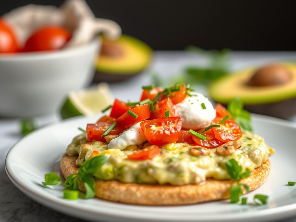 Kariens kleurig glaasje met ricotta, AI-gegenereerde illustratie