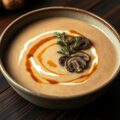 Kastanjesoep met cognac en truffelolie