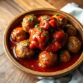 Keftedes me domatosaltsa (gehaktballetjes in tomatensaus)