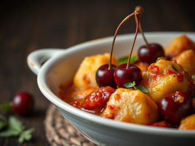 Kerrieschotel met aardappel en bloemkool