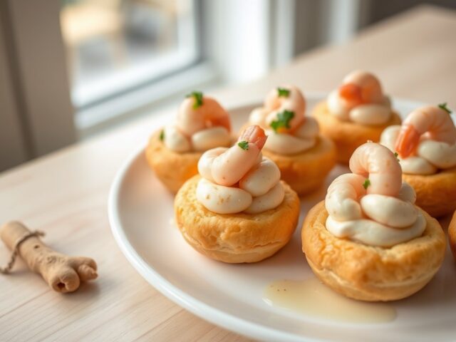 Kerriesoesjes met hollandse garnalen