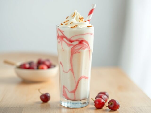Kers-amandel milkshake