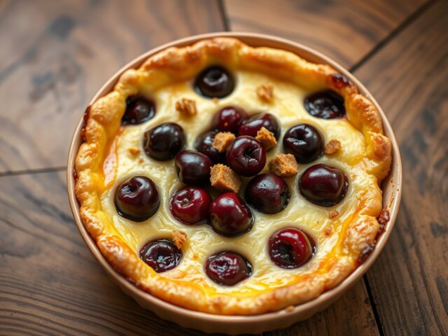 Kersenclafoutis met peperkoek