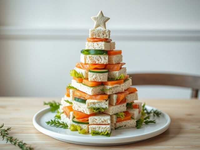 Kerstboomsandwiche