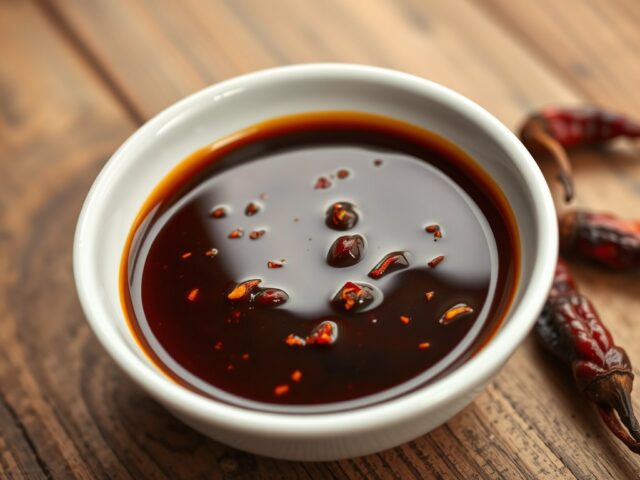 Ketjap peper BBQ vlees dressing