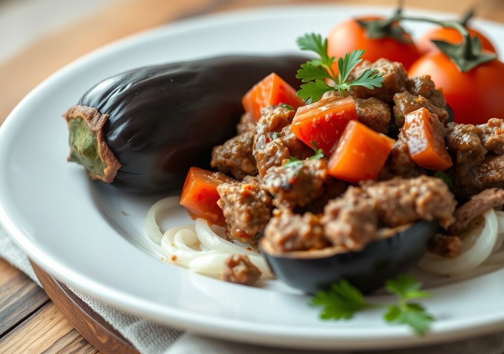 Khoreshte Bademjoon, AI-gegenereerde illustratie