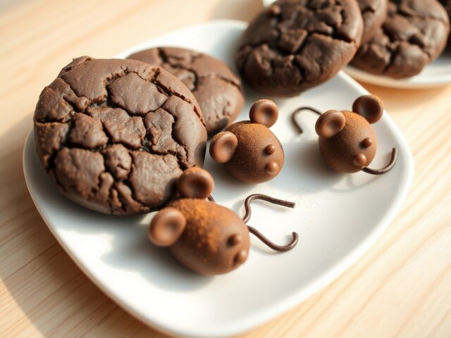 Kindergerechten: Chocoladekoekjes en Ratatouillemu