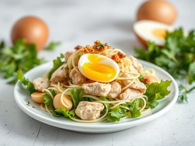 Kip-Caesar salade — AI-gegenereerde illustratie