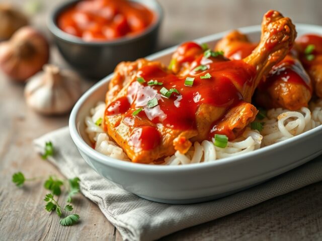 Kip in duiveltjes saus