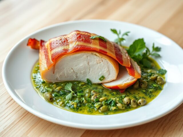 Kip in Spek met Salsa Verde