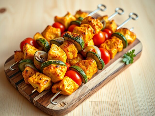 Kip kerrie kebabs