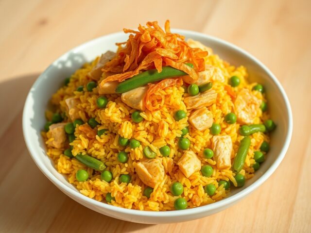 Kip-kerrie-rijstsalade