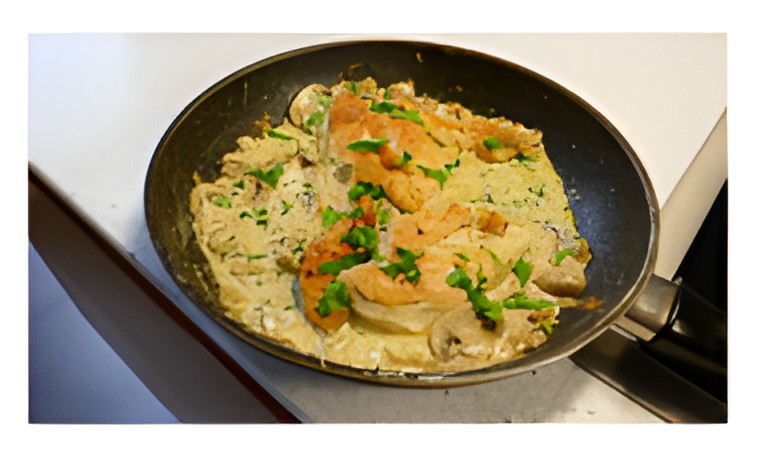 Kip met Boursin-champignonssaus