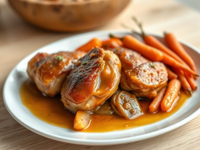 Kip met cidersaus
