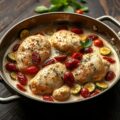 Kip met courgette en gedroogde tomaten