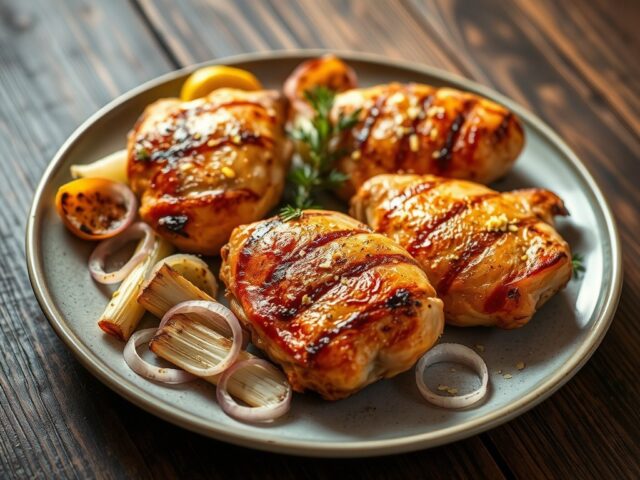 Kip met gegrillde Venkel