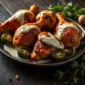 Kip met jalapeñopepers en roomkaas