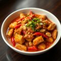Kip met rode curry en cashewnoten